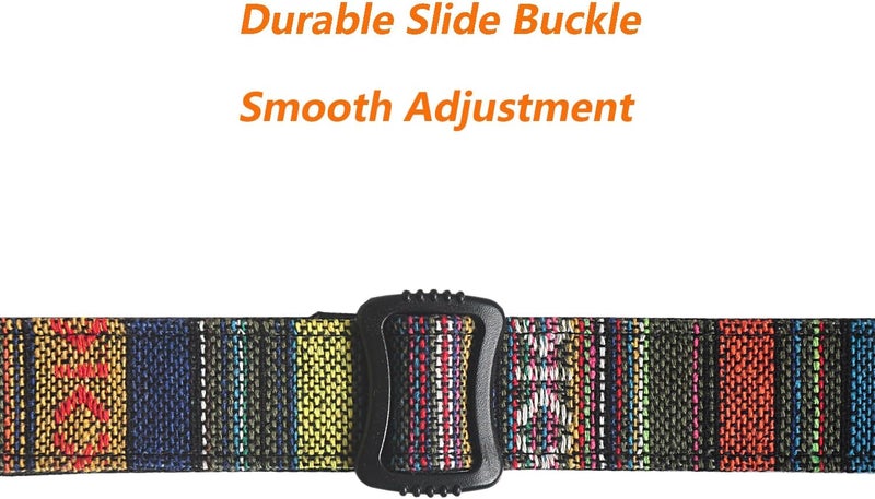 Farcaya Ukulele Strap for Soprano Concert Tenor Baritone Uke Mandolin Banjo Cotton Soft Country Style Picks Locks Buttons (Striped Black) - Image 2